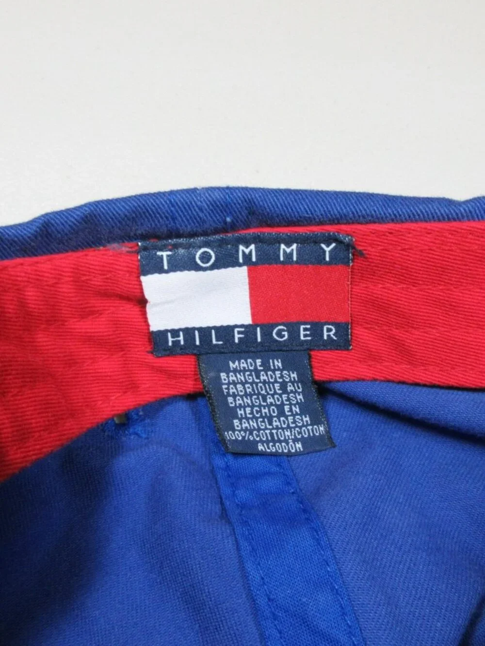 Vintage Tommy Hilfiger womens blue 6 panel Flag strapback hat